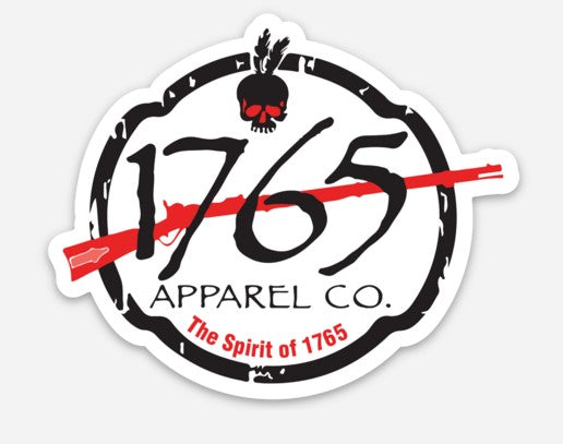 1765 crossed-musket die-cut vinyl sticker